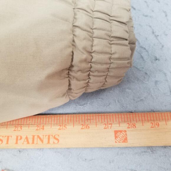 Vintage St Johns Bay Jacket Mens XL Tan Hooded Bomber Puffer Made Korea 90s - Picture 14 of 16